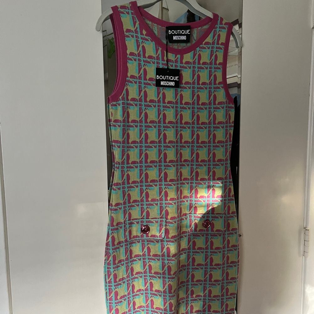 Moschino Boutique Patterned Knit Dress
